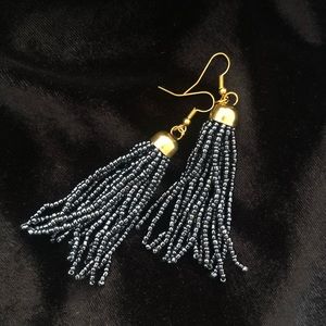Beaded tassel earrings